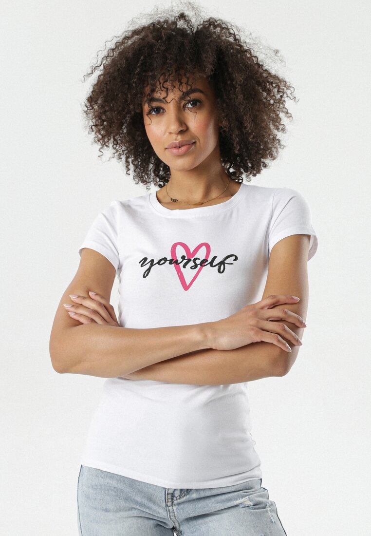 Biały T-shirt Nyshophia