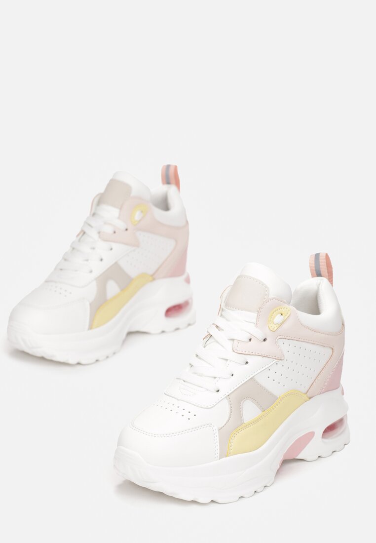 Biało-Różowe Sneakersy Thefer