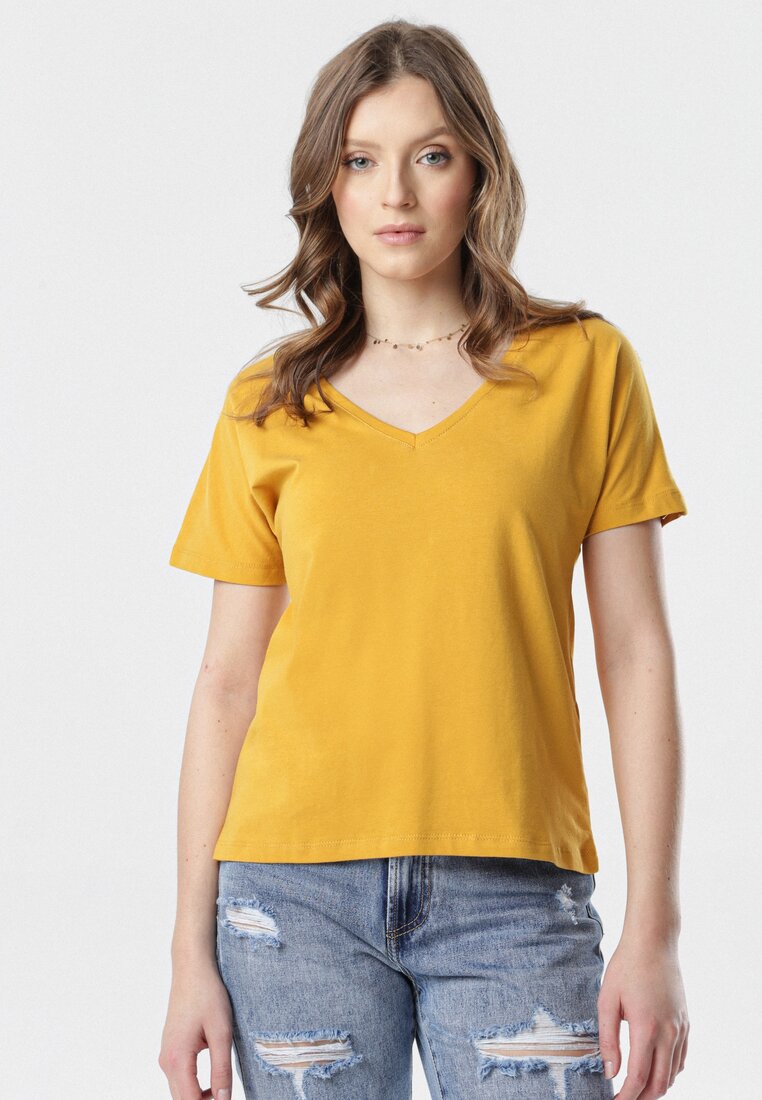 Żółty T-shirt Wrafdiff