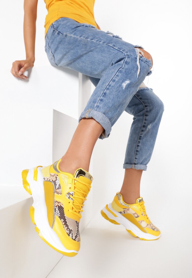 Żółte Sneakersy Merilla