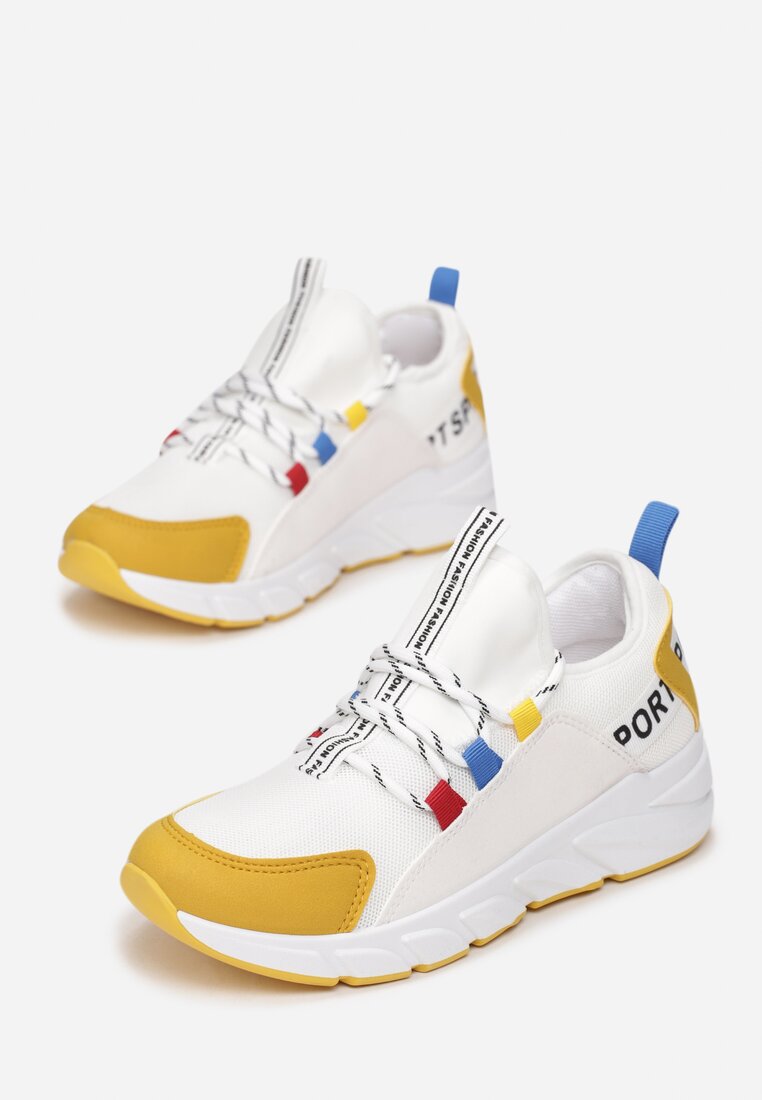 Biało-Żółte Sneakersy Olegonia