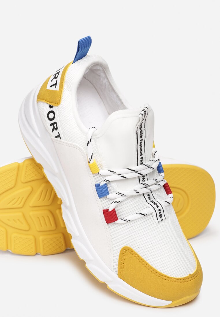 Biało-Żółte Sneakersy Olegonia