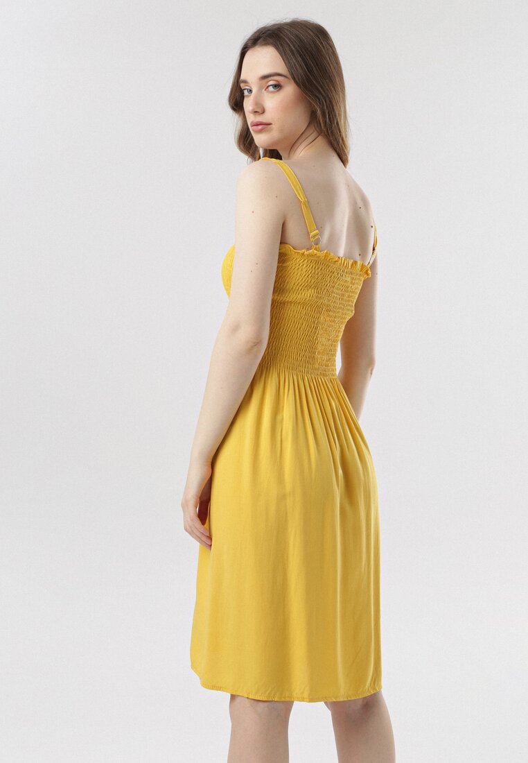Żółta Sukienka Allutune