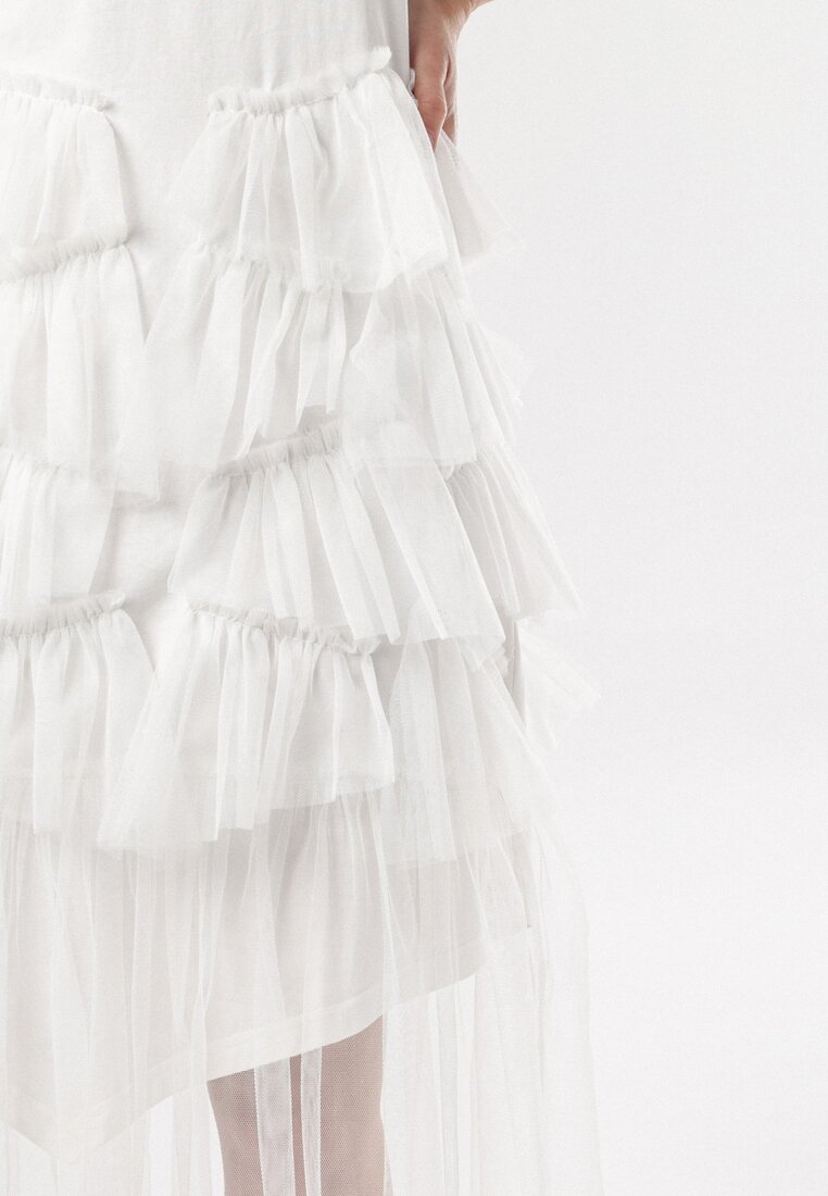 Biała Sukienka Yavia