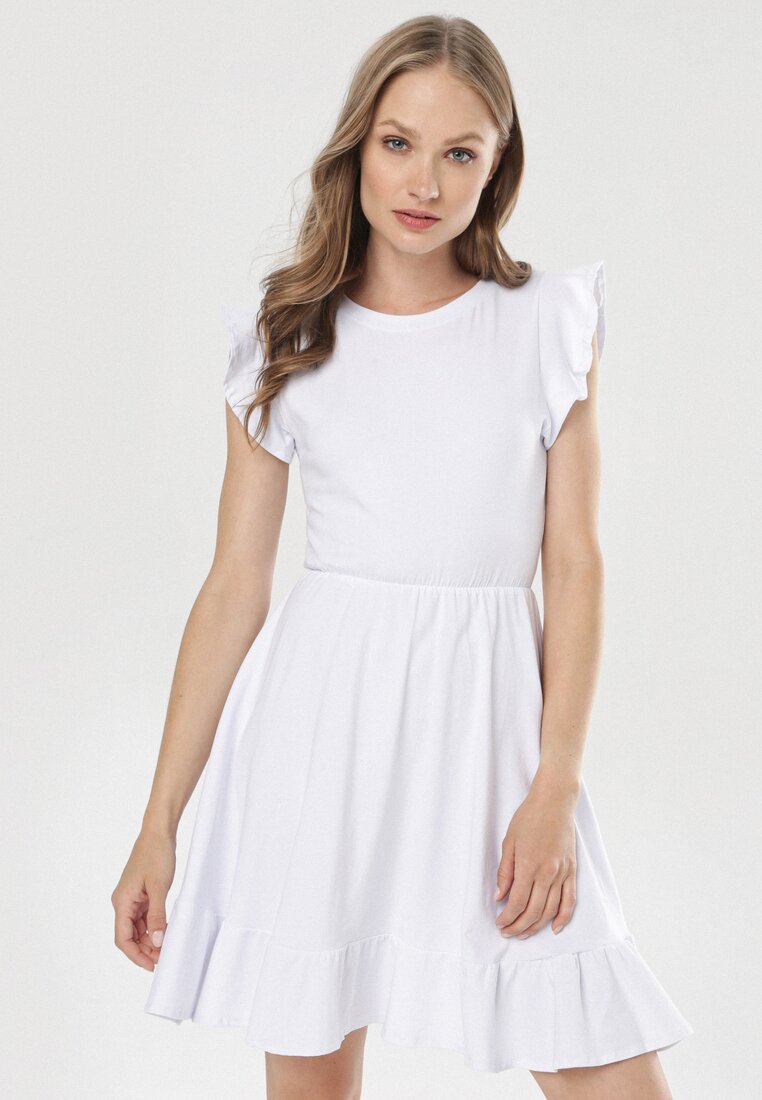 Biała Sukienka Olemelle