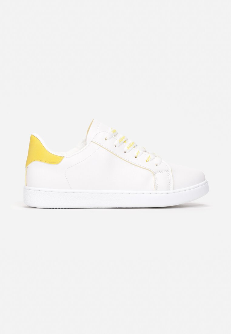 Biało-Żółte Buty Sportowe Alumara