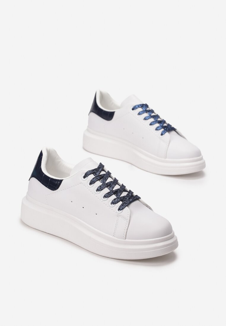 Biało-Granatowe Sneakersy Neamesa
