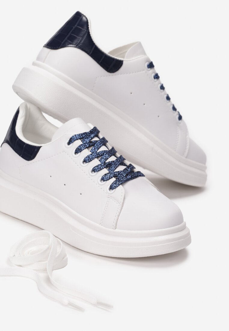 Biało-Granatowe Sneakersy Neamesa