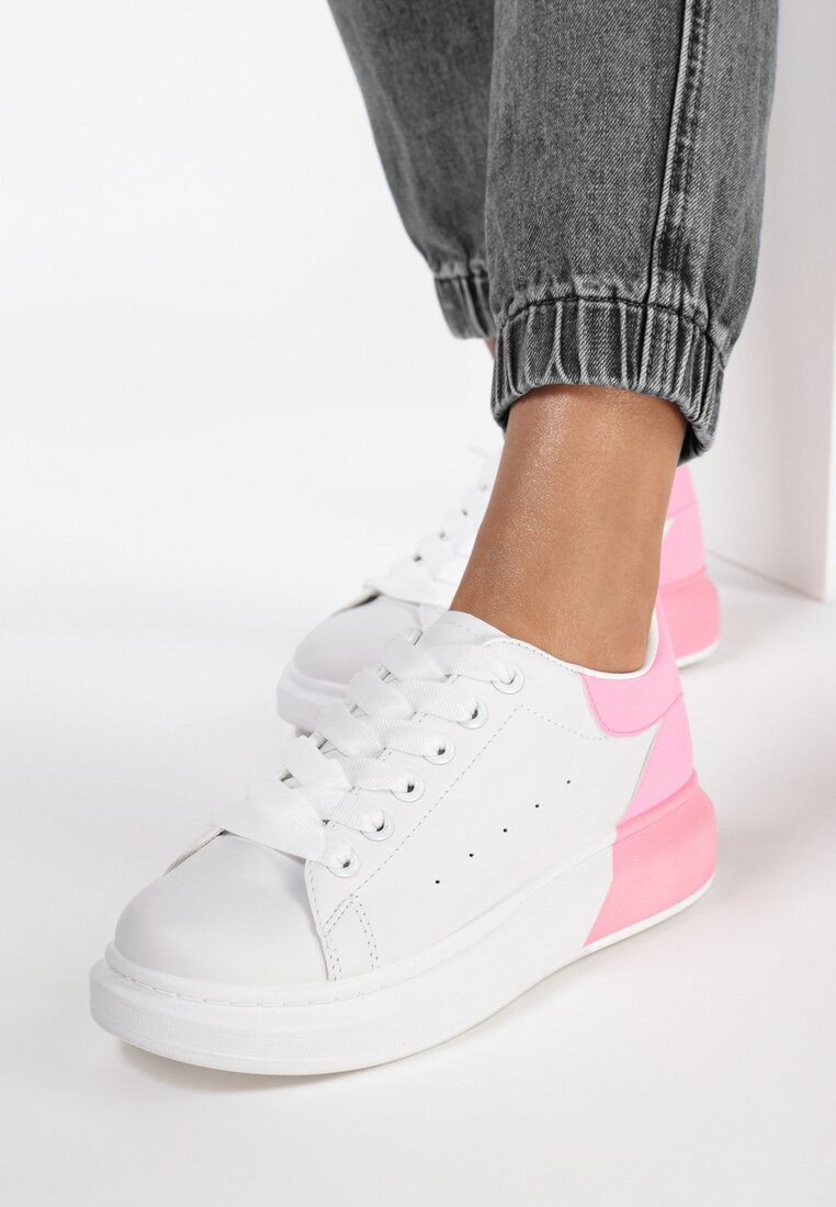 Biało-Różowe Sneakersy Idathise