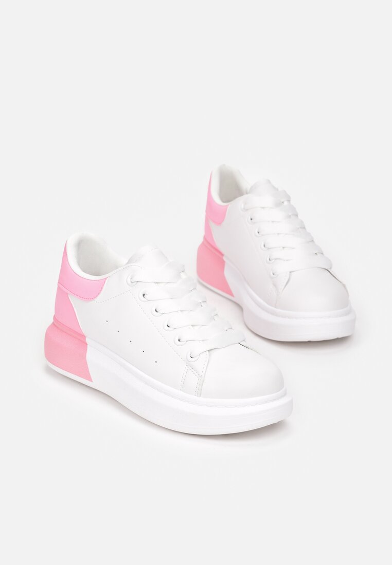 Biało-Różowe Sneakersy Idathise