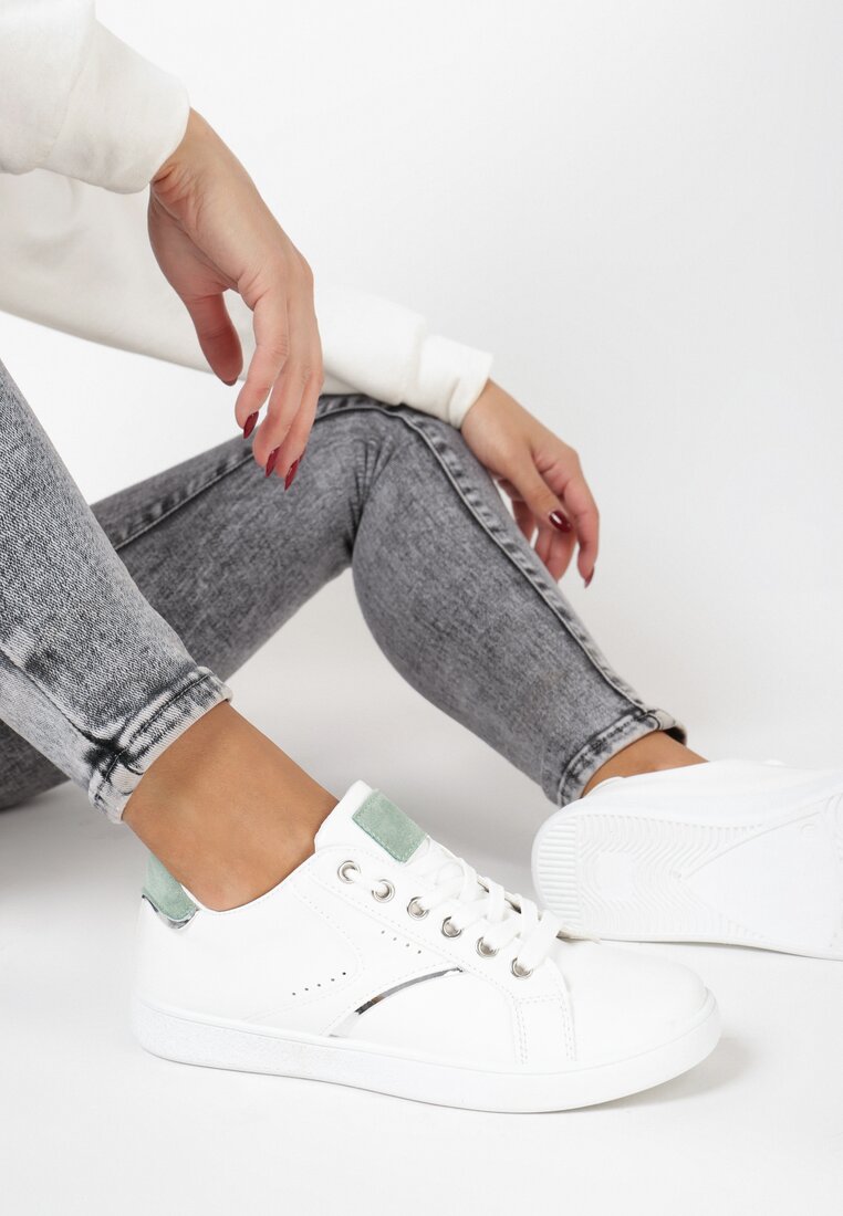 Biało-Miętowe Buty Sportowe Irinlyn