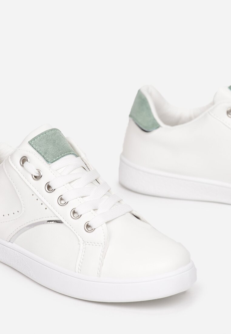 Biało-Miętowe Buty Sportowe Irinlyn