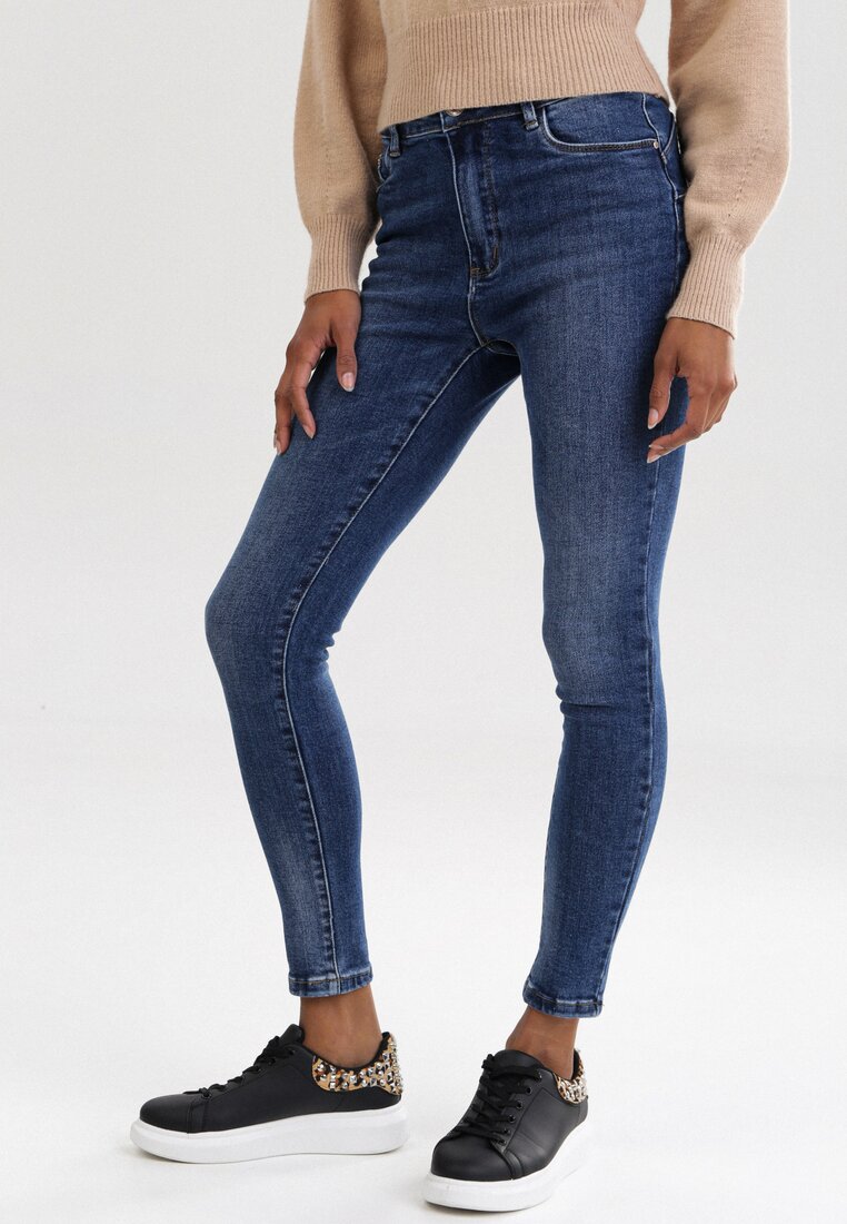 Niebieskie Jeansy Skinny Risnessa