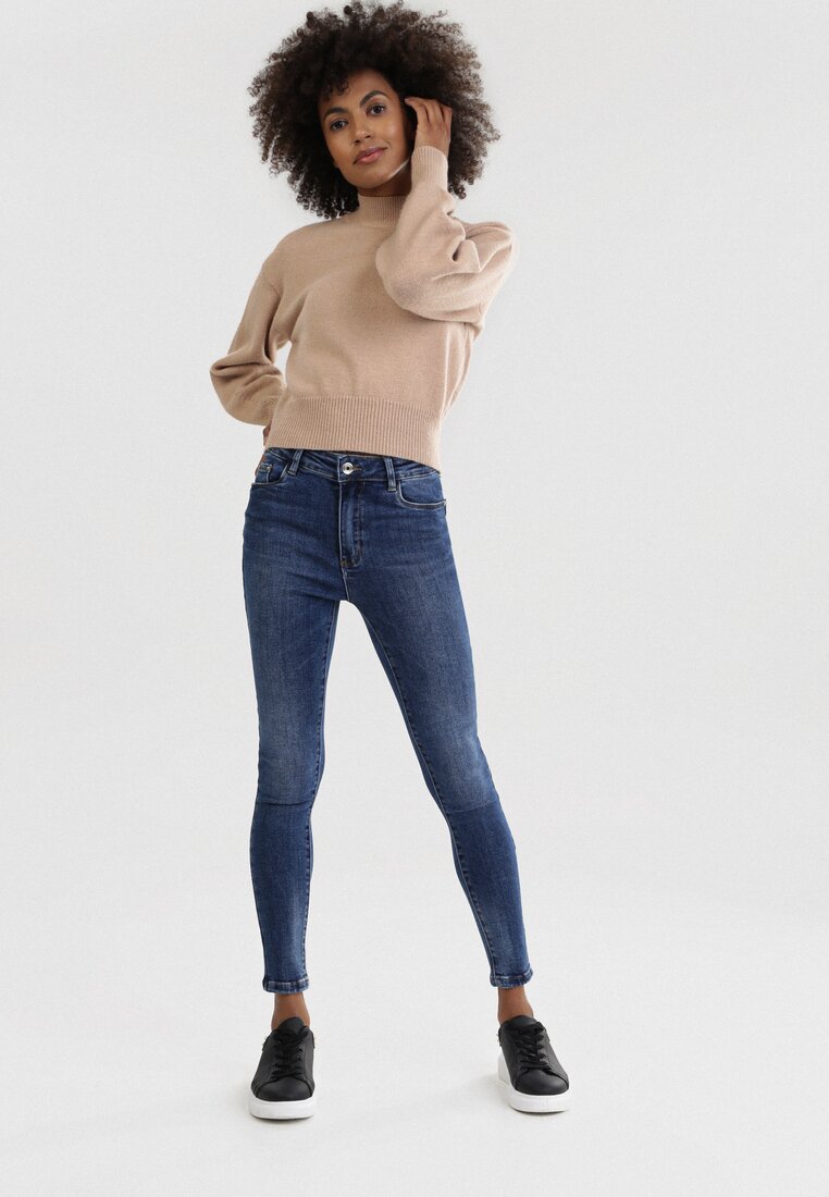 Niebieskie Jeansy Skinny Risnessa