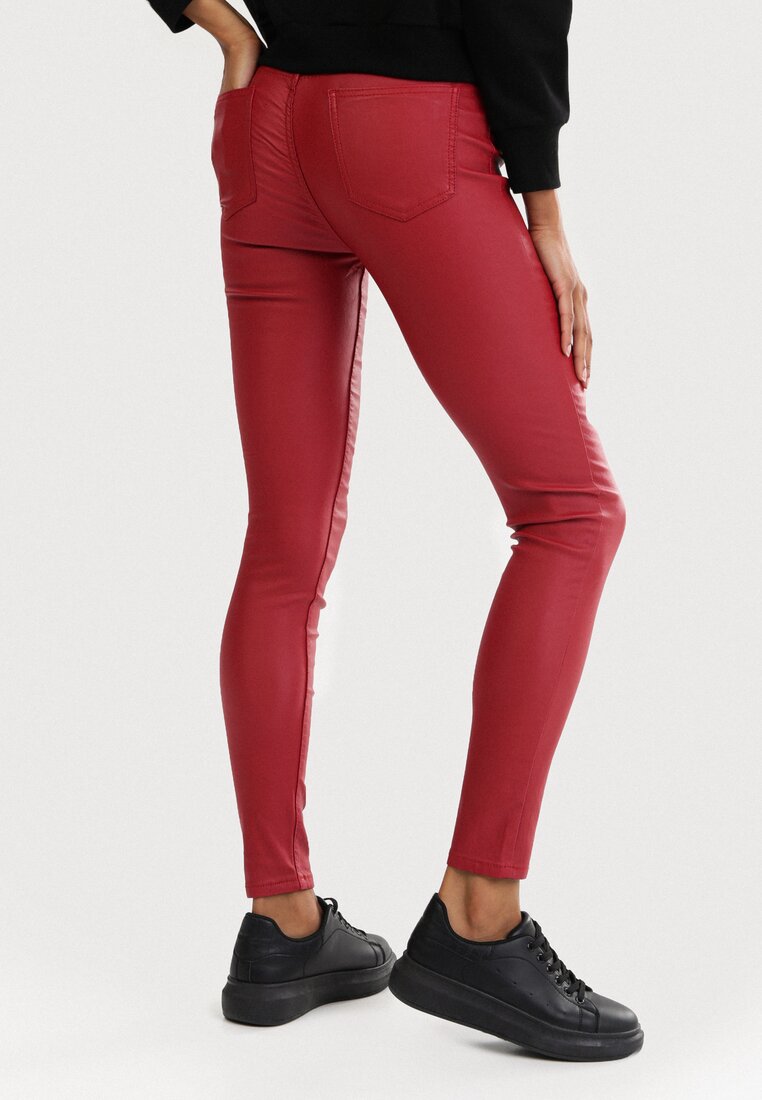 Czerwone Spodnie Skinny Klemene