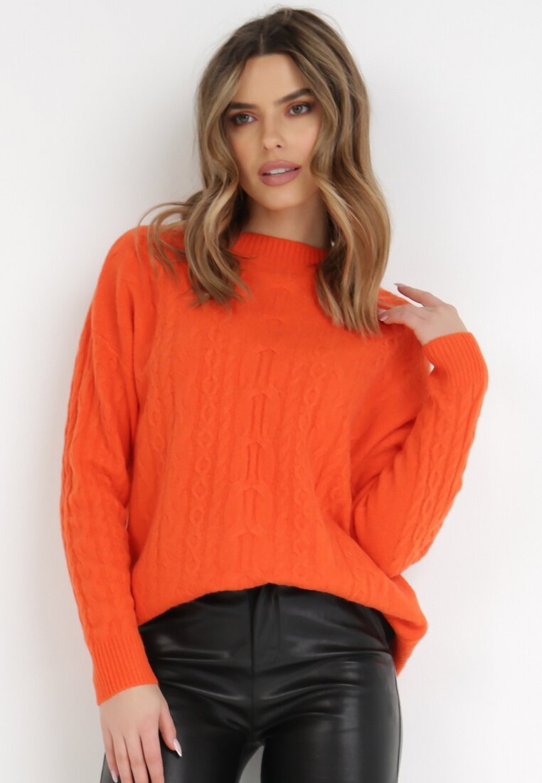 Pomarańczowy Sweter Arieda