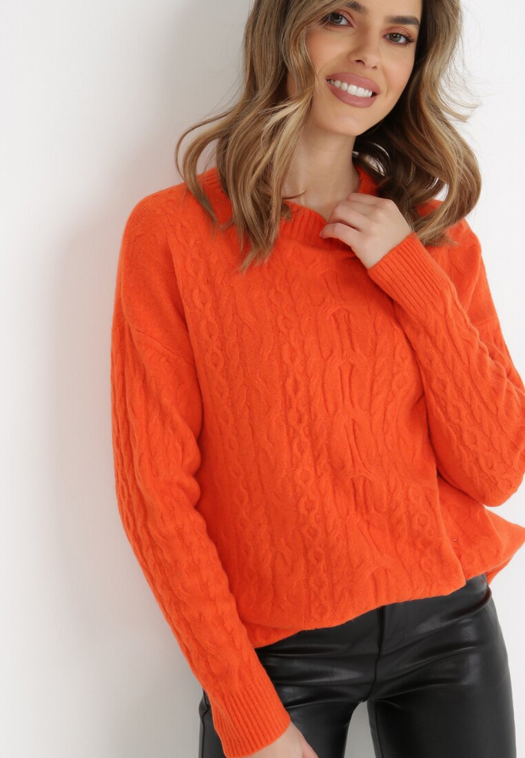 Pomarańczowy Sweter Arieda