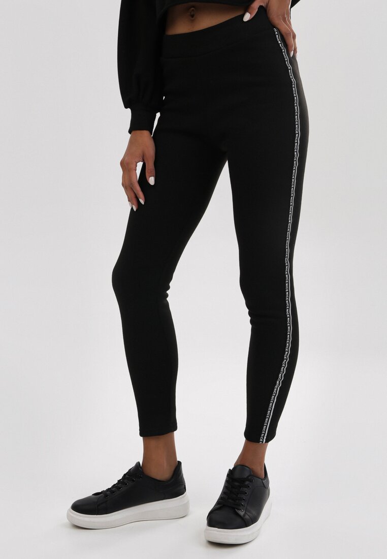 Czarne Legginsy Mangoflame