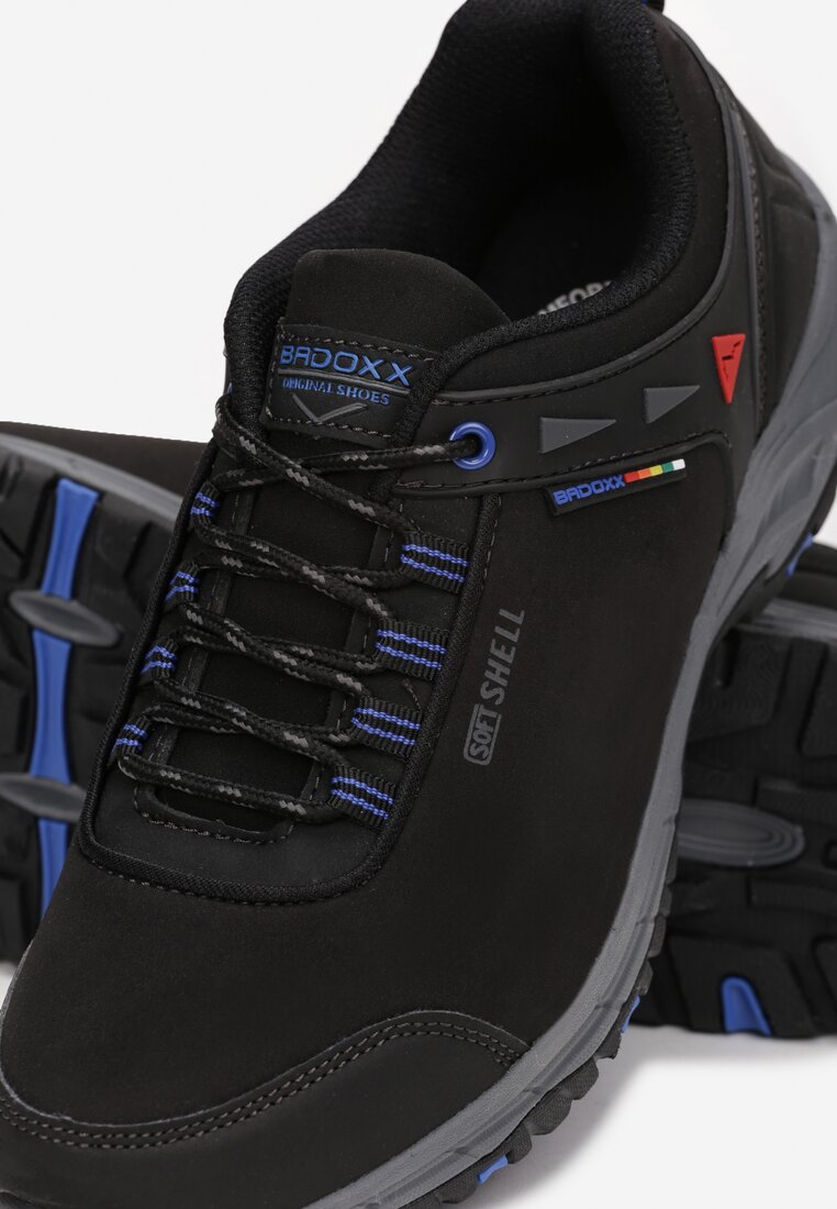 Czarno-Niebieskie Buty Sportowe Highless