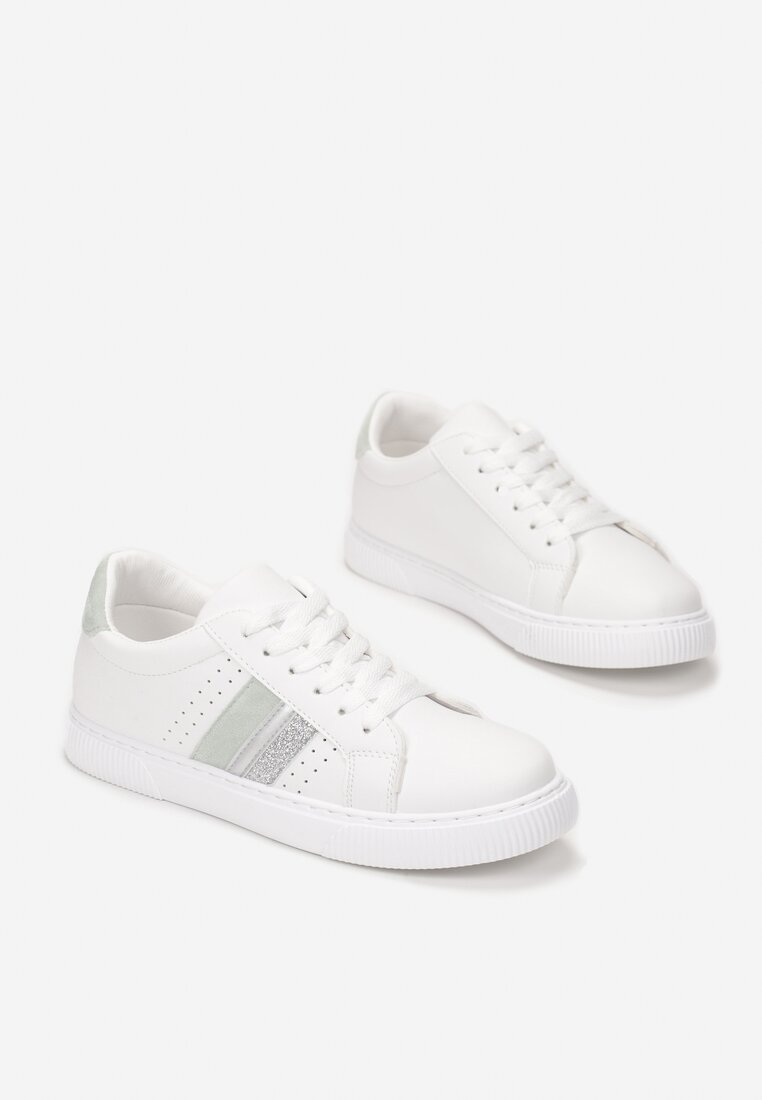 Biało-Zielone Buty Sportowe Echiteia