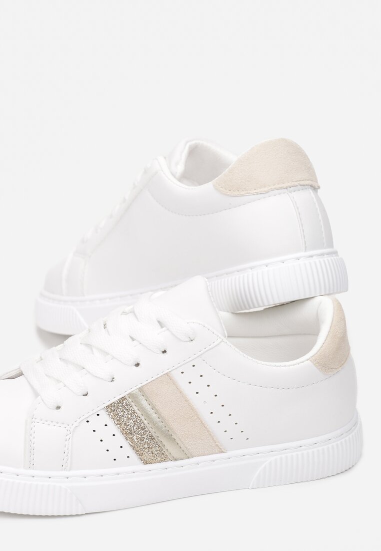 Biało-Beżowe Buty Sportowe Echiteia