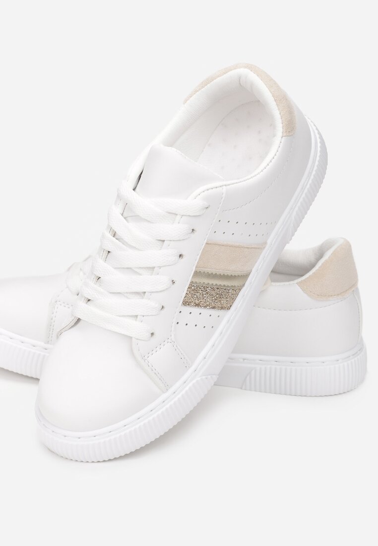 Biało-Beżowe Buty Sportowe Echiteia