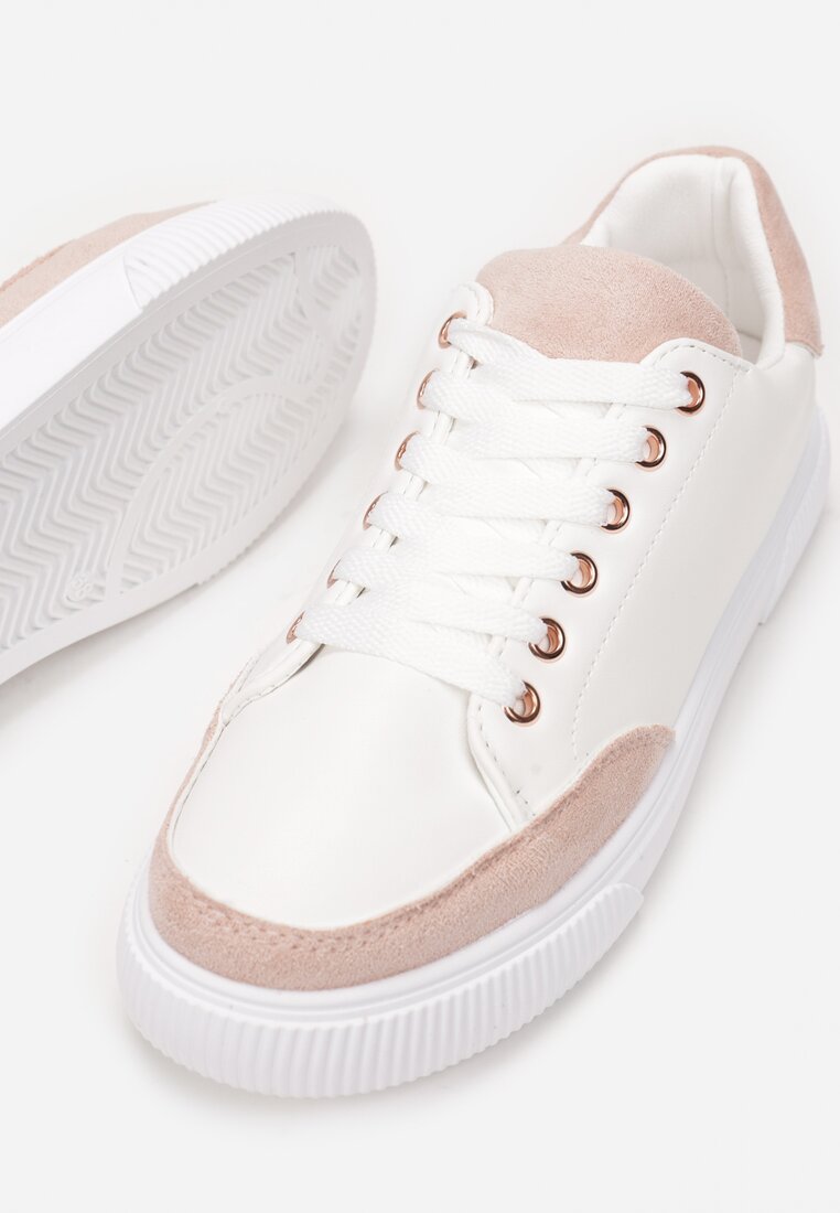 Biało-Różowe Buty Sportowe Danarephis