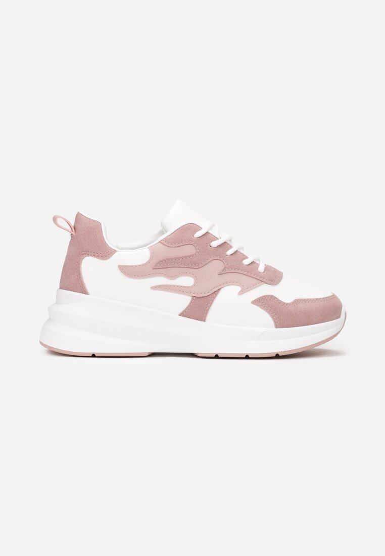 Biało-Różowe Sneakersy Phaffalla