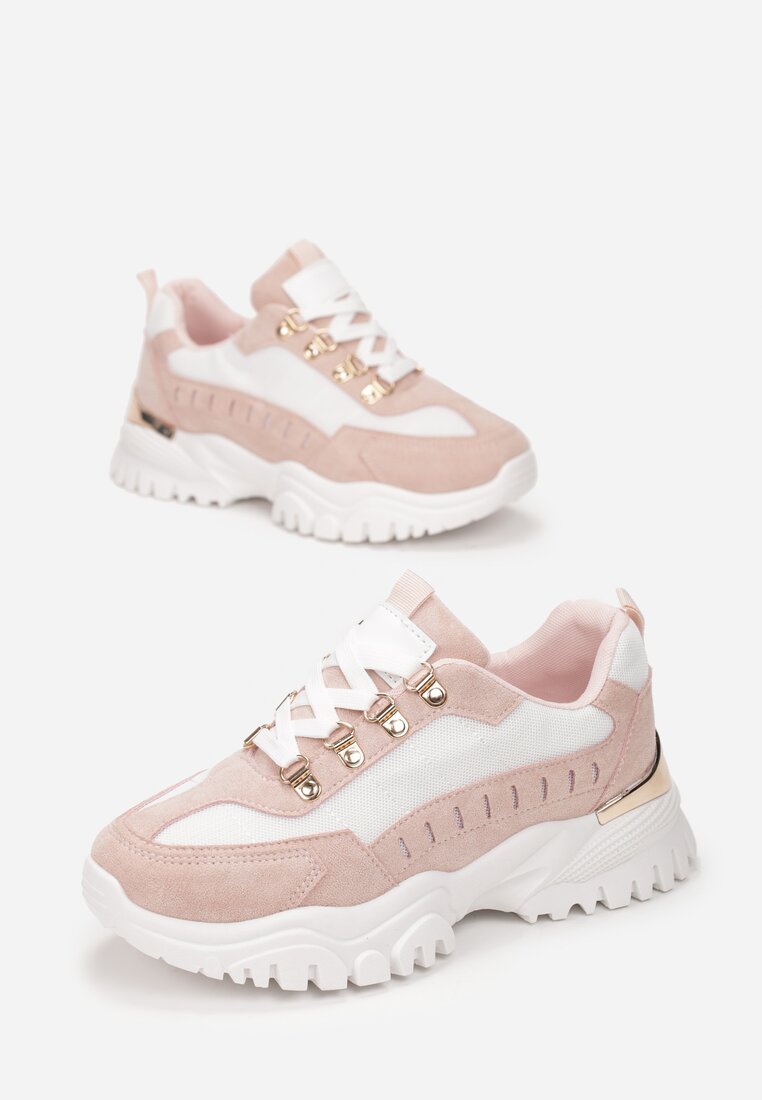 Biało-Różowe Sneakersy Nelera