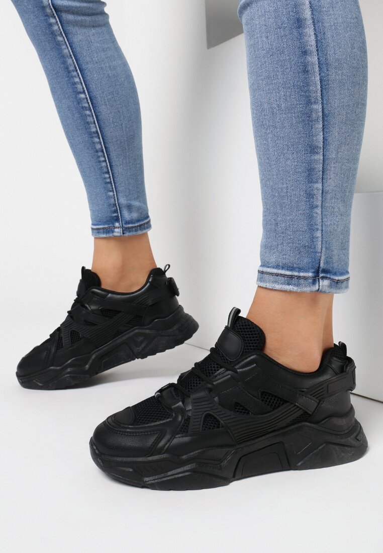 Czarne Sneakersy Wilhelmina