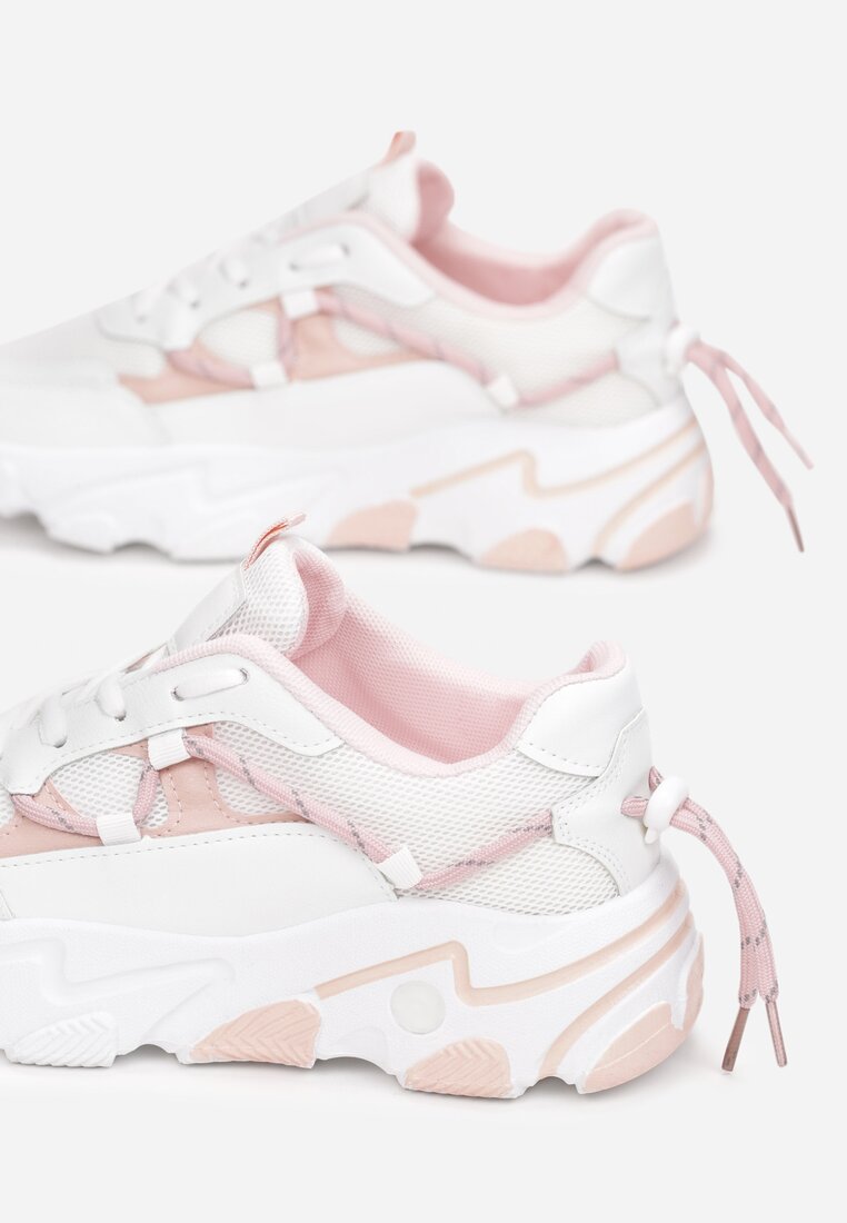 Biało-Różowe Sneakersy Thanertes