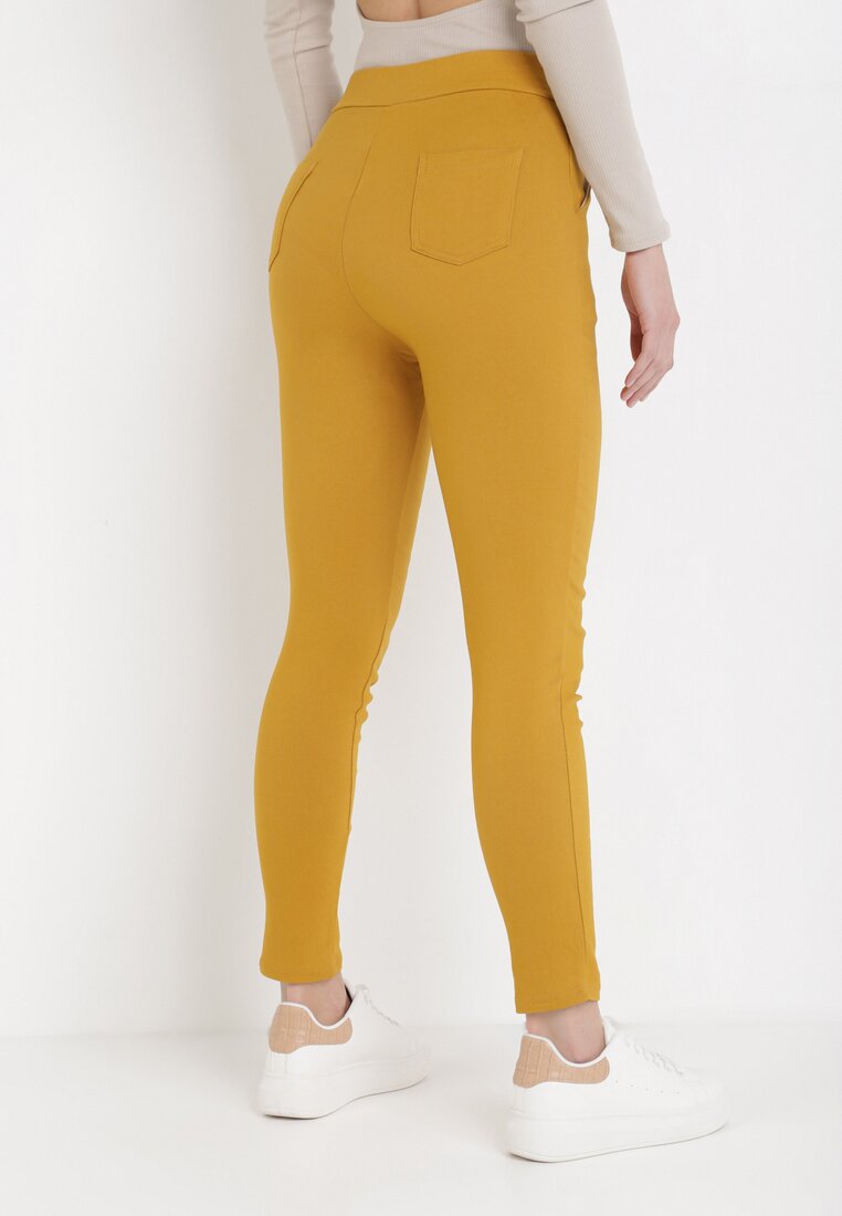 Żółte Spodnie Skinny Aeliyah