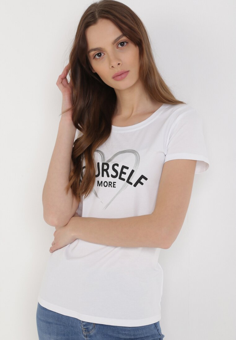 Biały T-shirt Heleqirelle