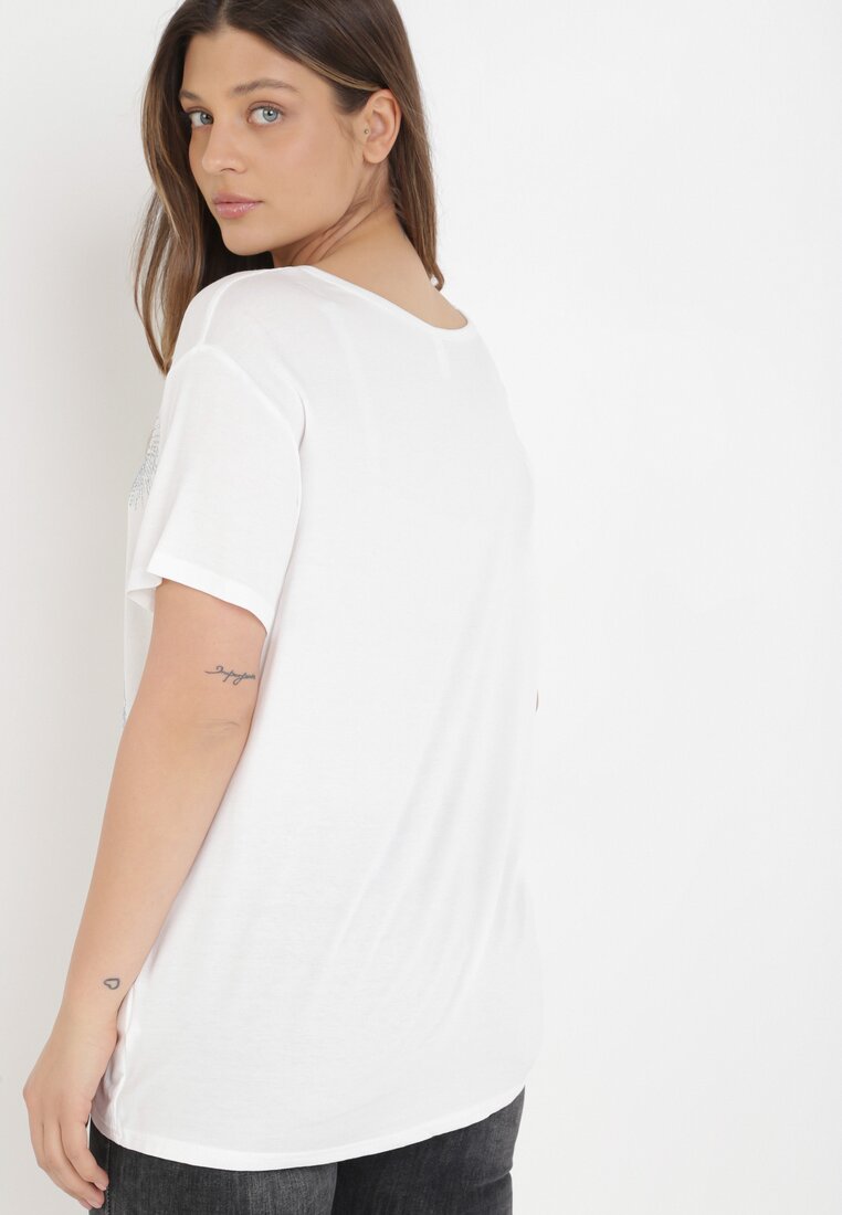 Biały T-shirt Cayelyn