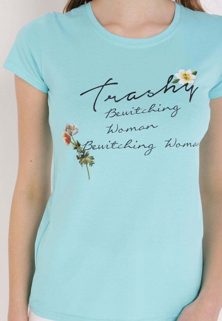 Miętowy T-shirt Tanulia