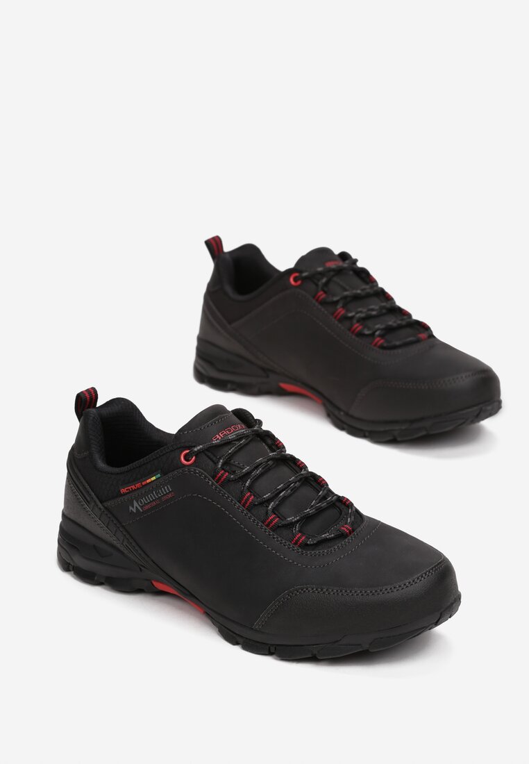 Czarno-Czerwone Buty Sportowe Shaerra