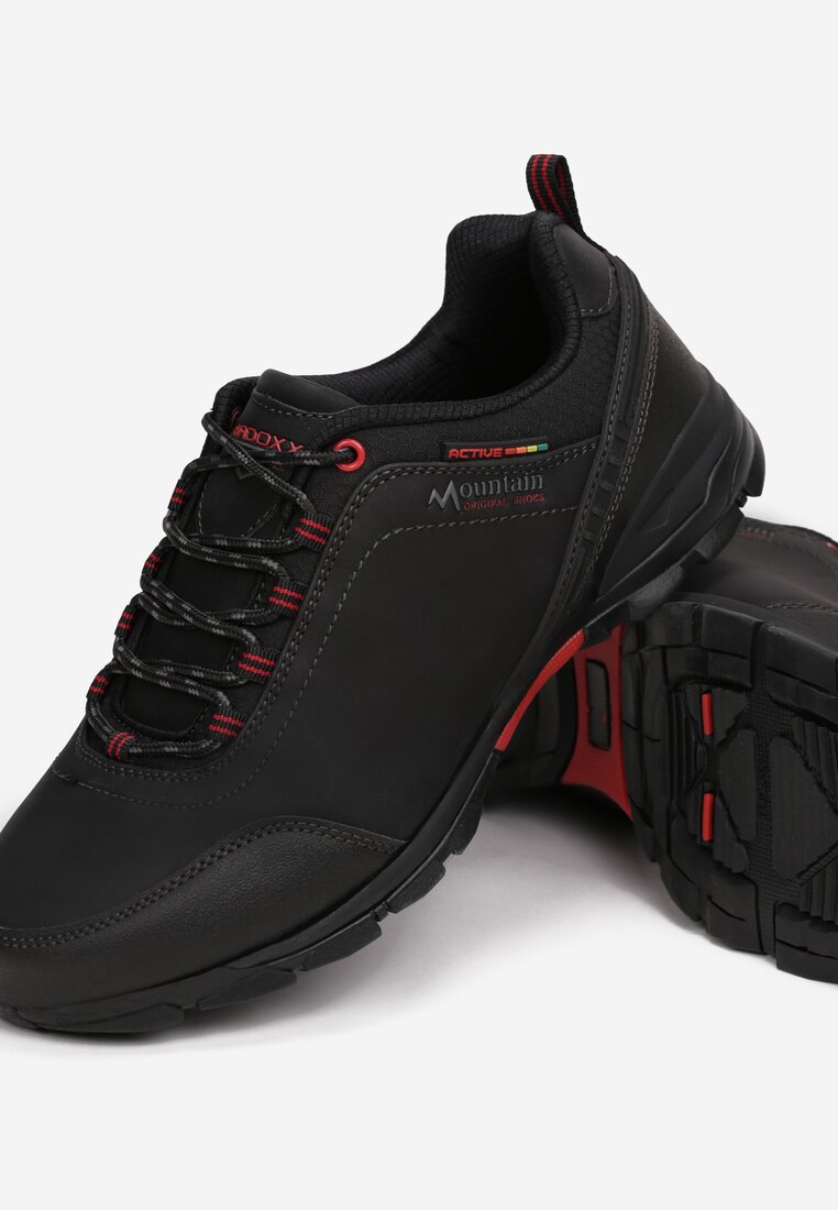 Czarno-Czerwone Buty Sportowe Shaerra