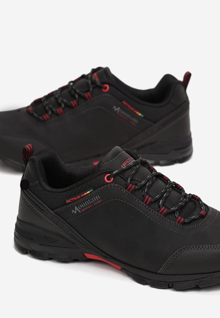 Czarno-Czerwone Buty Sportowe Shaerra