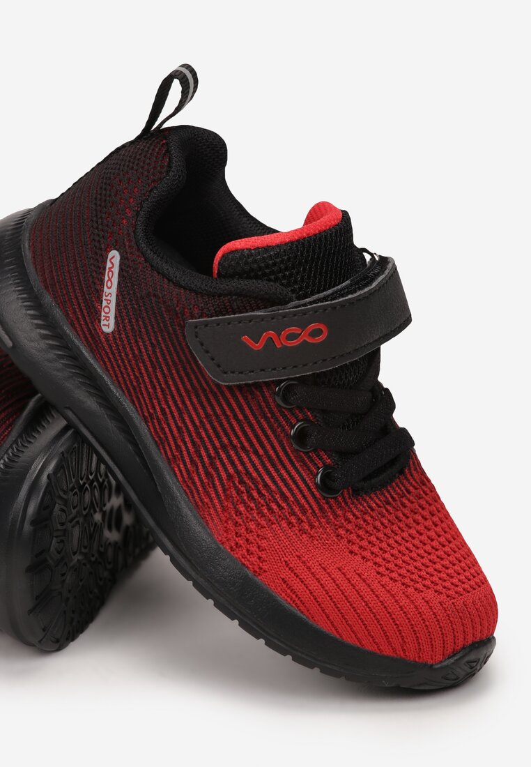 Czerwono-Czarne Buty Sportowe Grynaya