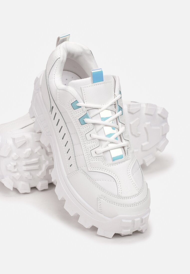 Biało-Niebieskie Sneakersy Loraetina