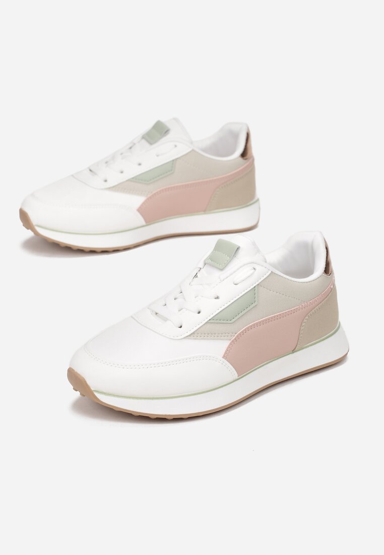 Biało-Różowe Sneakersy Cherineh