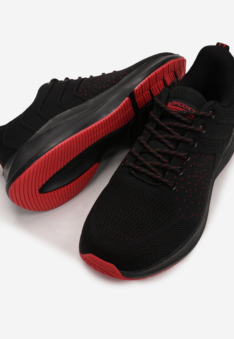 Czarno-Czerwone Buty Sportowe Lisiax