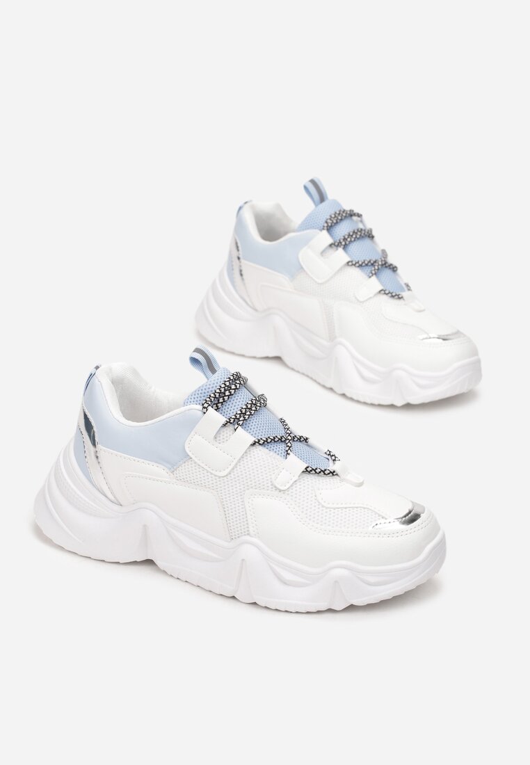 Biało-Niebieskie Sneakersy Salaphiax