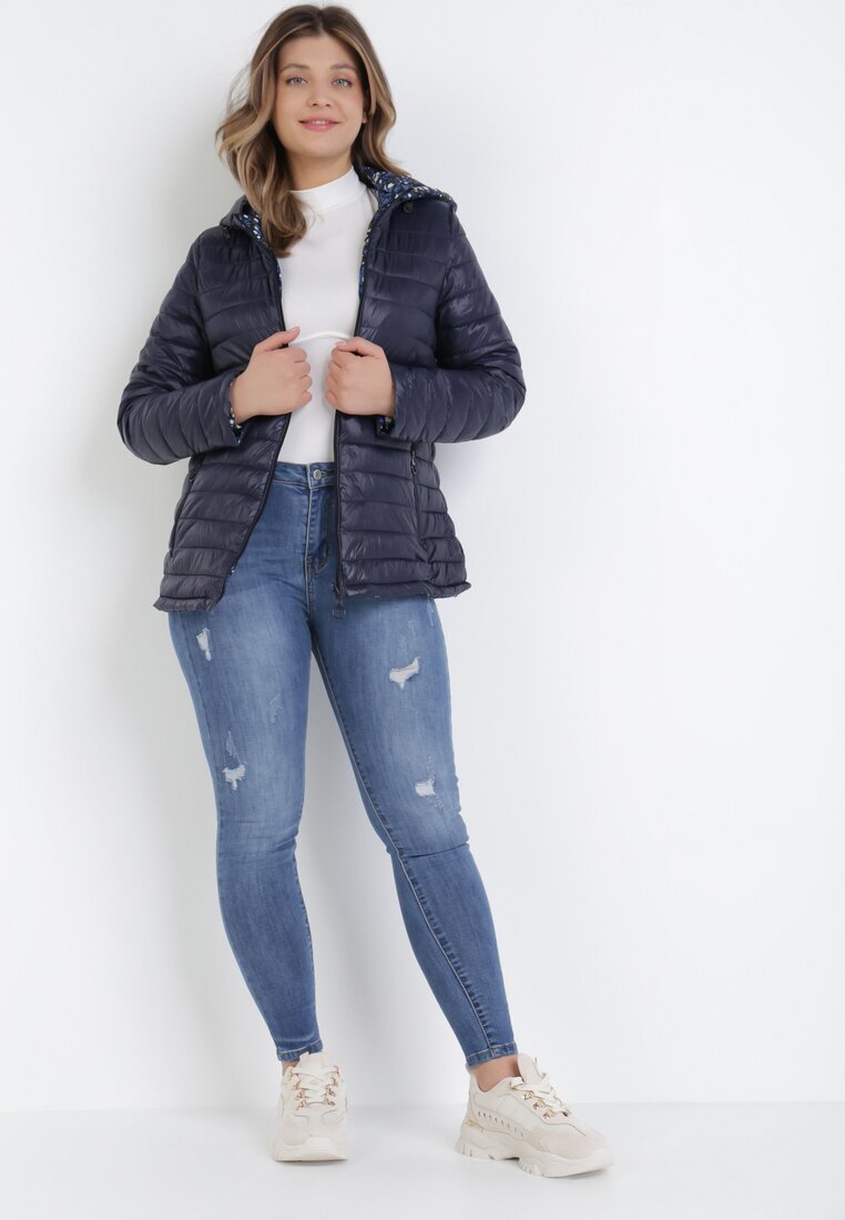 Granatowa Kurtka Dwustronna Eriphaeia