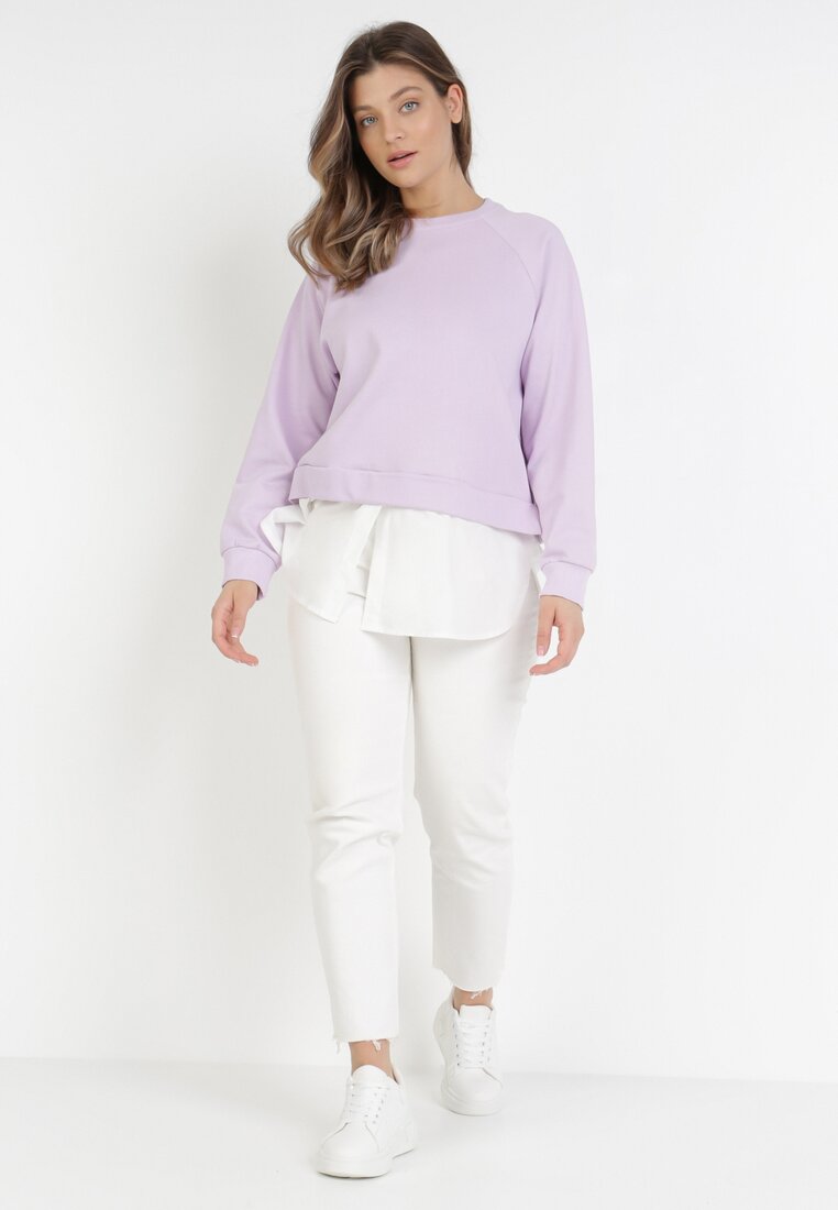 Liliowa Bluza Morgasana