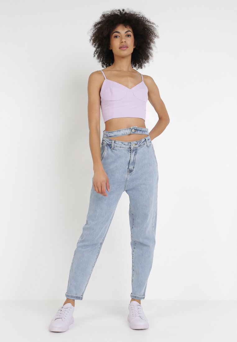Jasnoniebieskie Jeansy Mom Fit Prosophai