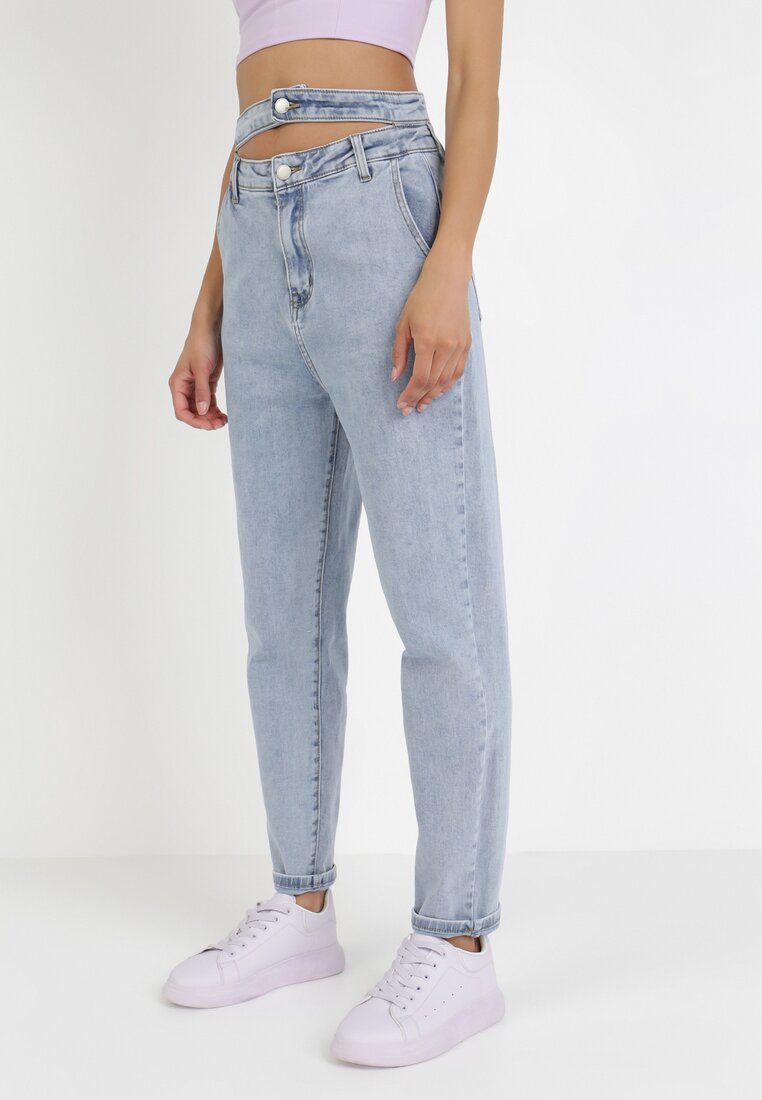 Jasnoniebieskie Jeansy Mom Fit Prosophai