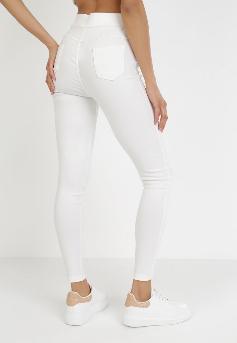 Białe Spodnie Skinny Kelnessa