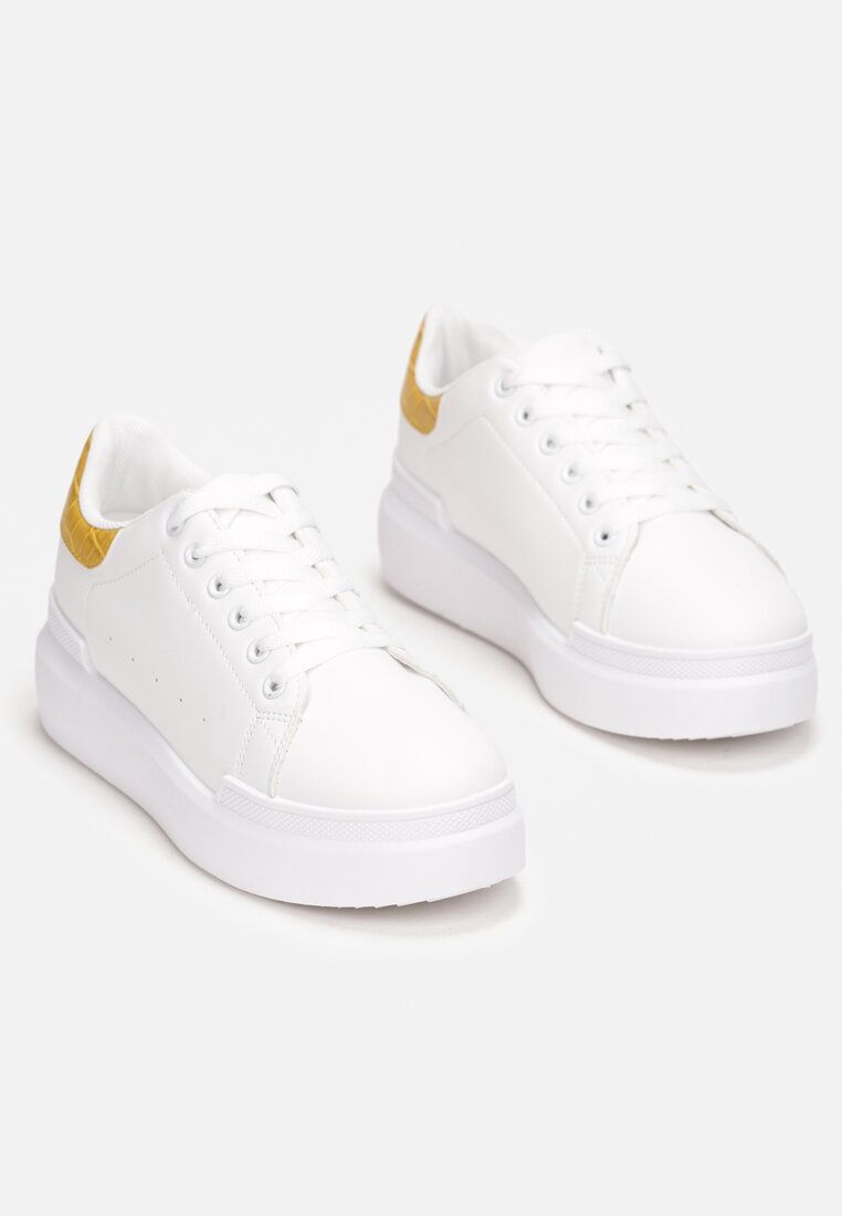 Biało-Żółte Sneakersy Buthophor