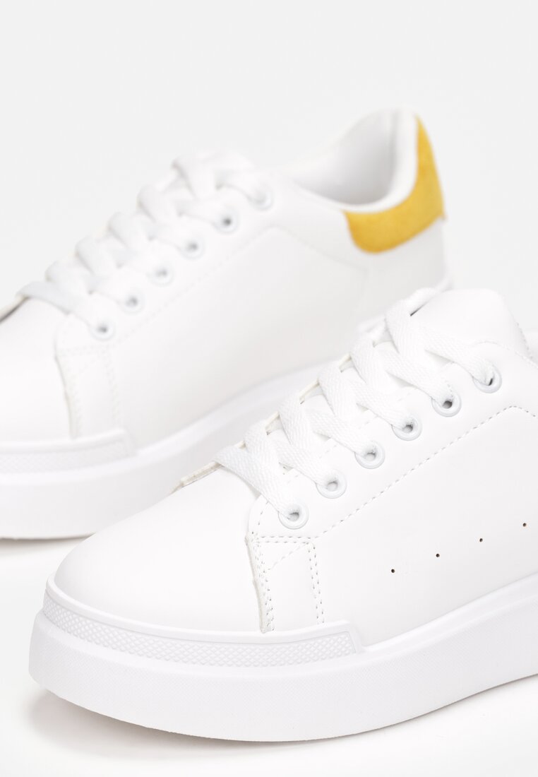 Biało-Żółte Sneakersy Ashiphise